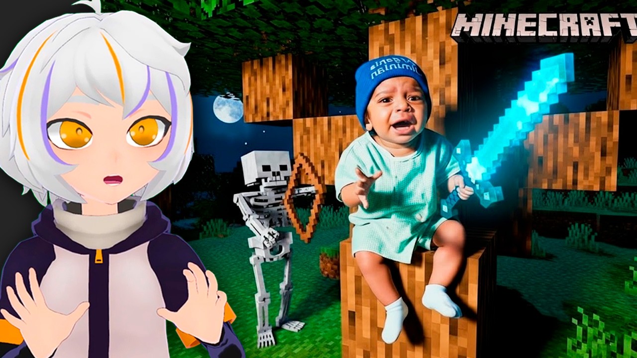¡BEBÉS ENTRAN POR PRIMERA VEZ A MINECRAFT! | ChuyMine REACCIONA
