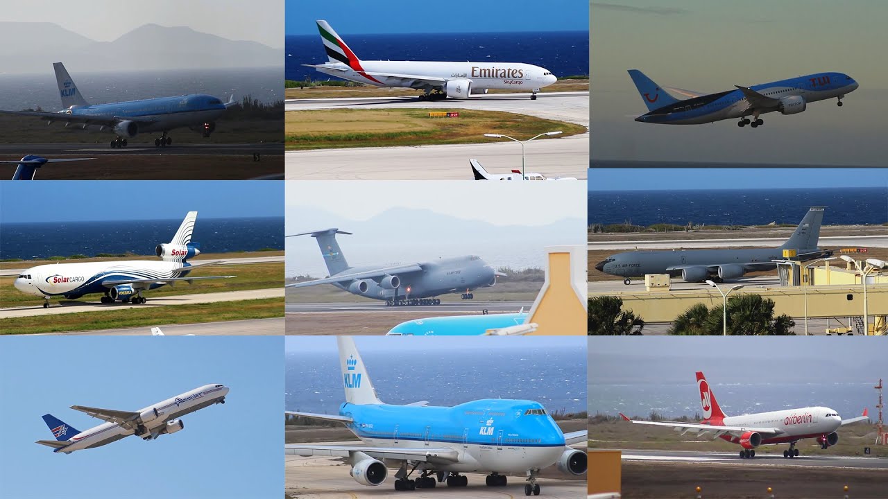 30+ Minutes of HEAVY Aircraft Spotting @ Curacao Int'l Airport || Full HD