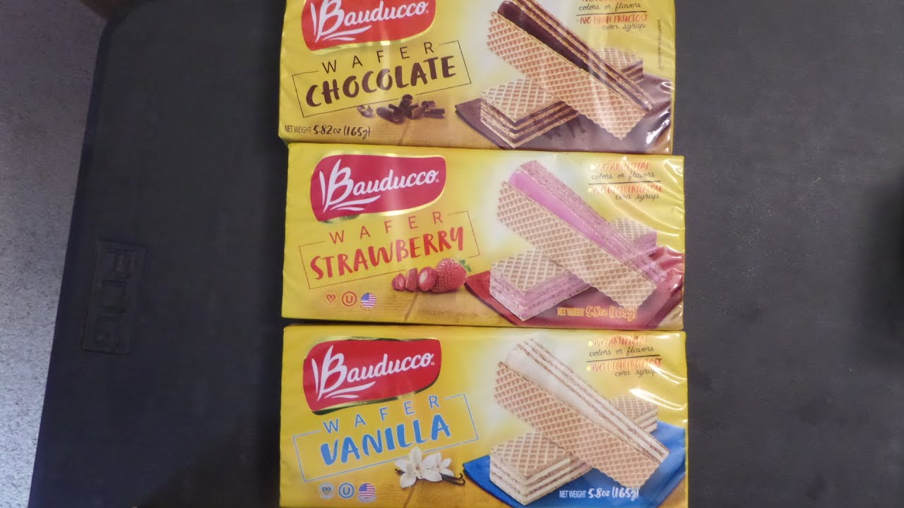 What is The Best American Wafer Cookie? Bauducco Vanilla, Chocolate, and Strawberry Wafer Review!
