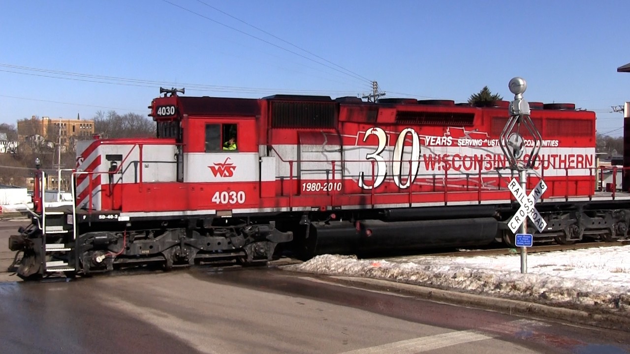 WSOR 4030 on Reedsburg Sub Local 2/20/2016 ft. Lake Wisconsin Bridge Crossing and Baraboo Wigwags!