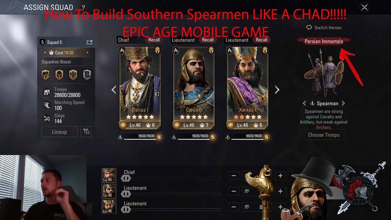 HOW TO BUILD THE SOUTHERN SPEARMEN LIKE A CHAD!!! : Epic Age Mobile Game