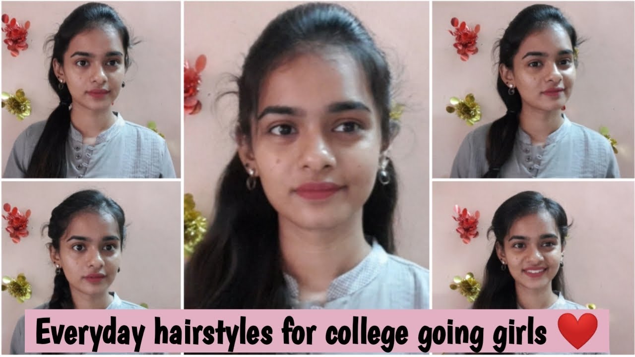 தமிழில் Easy everyday Hairstyles ❤️Hairstyles for college/Office going girls✨7days7Hairstyles தமிழ்