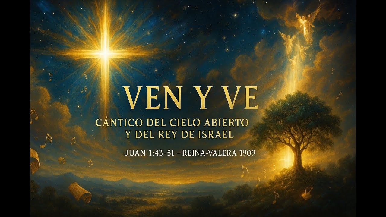 VEN Y VE &ndash; C&aacute;ntico del Cielo Abierto y del Rey de Israel&rdquo; 📖 Basado en Juan 1 43&ndash;51 &mdash; Reina Valera 1