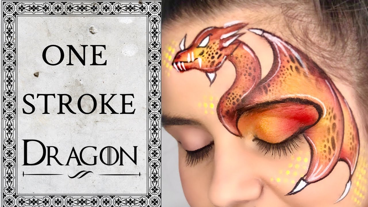 EYE DRAGON One Stroke Face Paint Tutorial