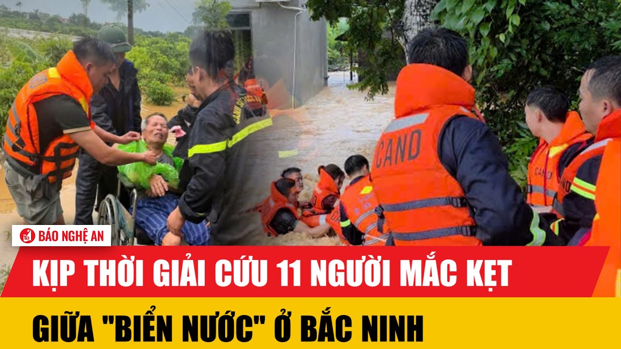 Kịp thời giải cứu 11 người mắc kẹt giữa 