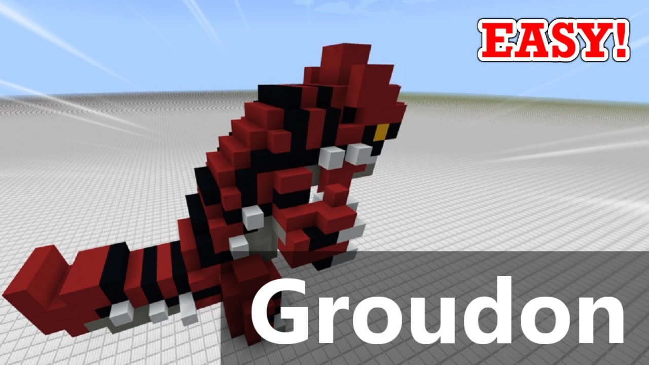 Minecraft┃How to build Pokémon(Groudon)