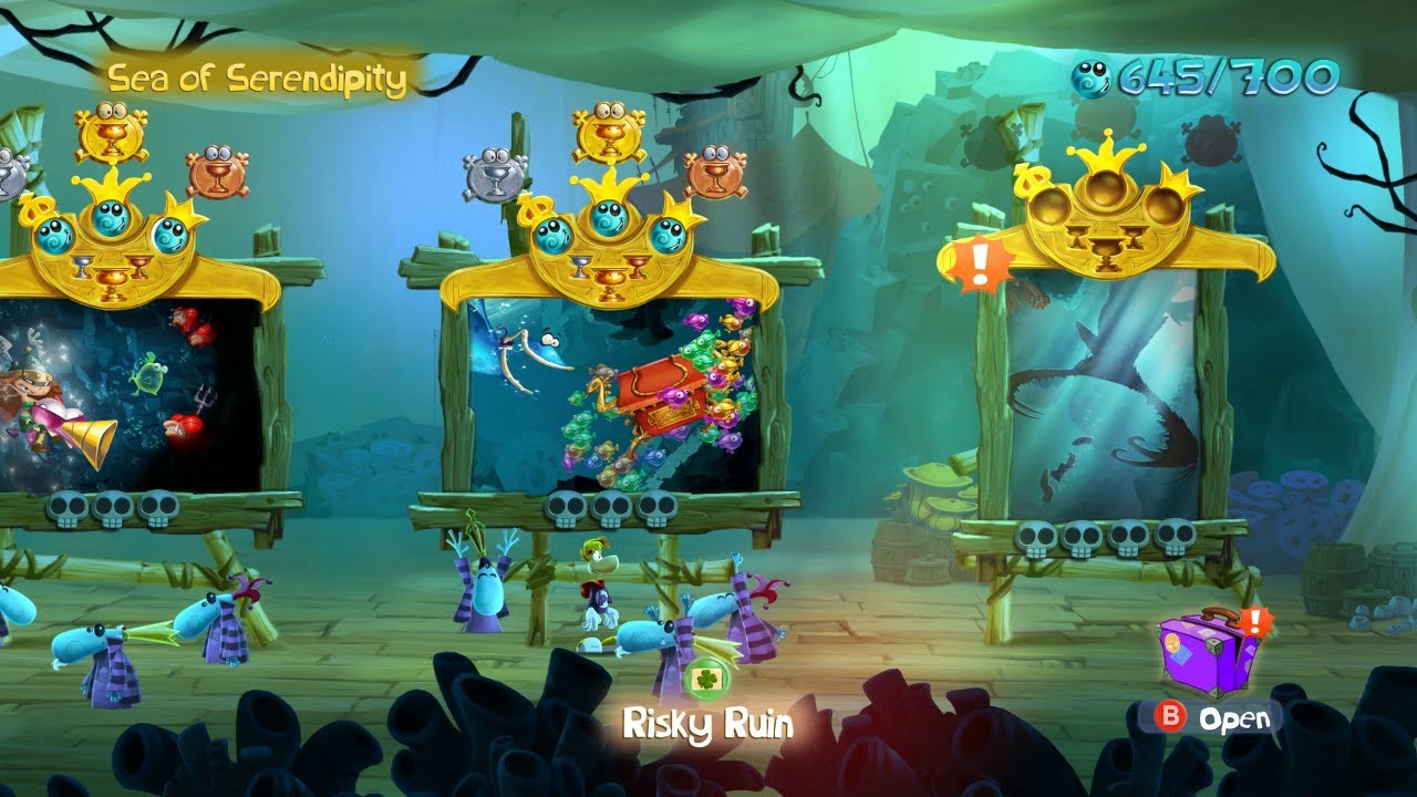 Walkthrough: Rayman Legends 100% - Risky Ruin