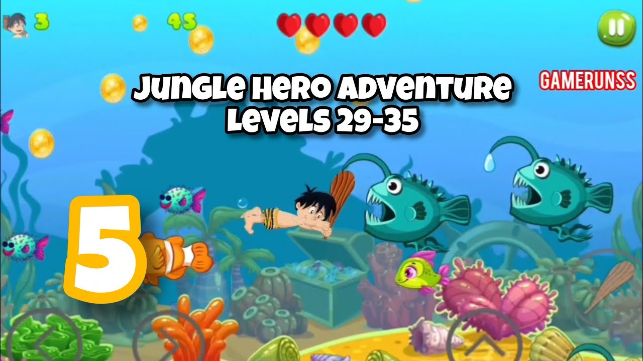 Jungle Hero Adventure - Gameplay Walkthrough Android Part 5 - Levels 29-35