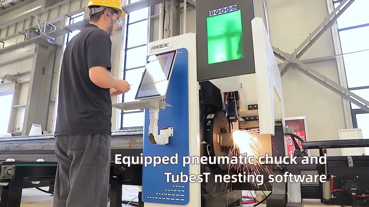 Fiber laser tube cutter with high speed cutting and stable performance