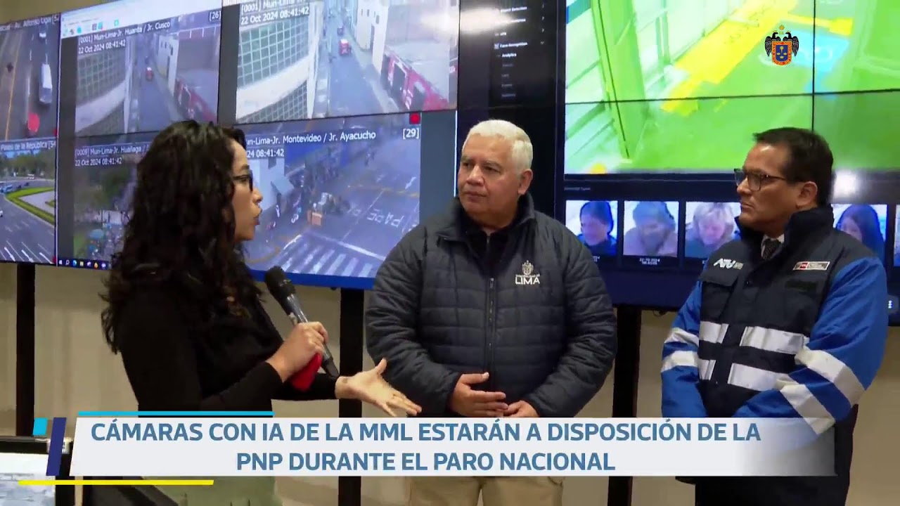 Centro de Control de Operaciones de la Municipalidad Metropolitana de Lima. 22 de octubre.