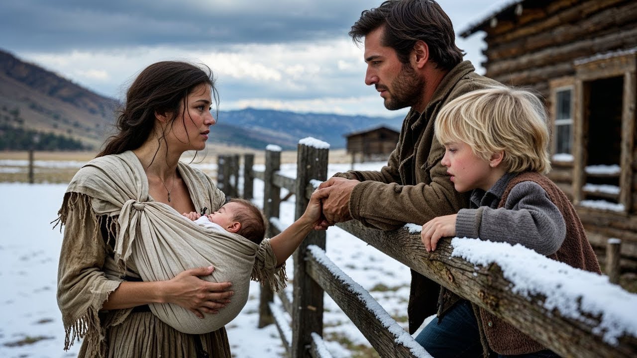 Она умоляла обменять своего ребёнка на хлеб — но ранчер ничего не сказал… затем взял обоих.