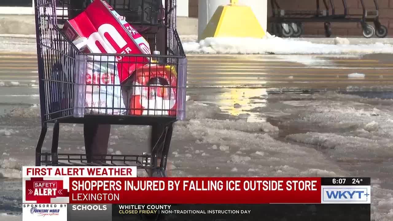 Falling ice sends two Lexington Meijer shoppers to the hospital