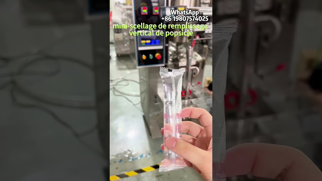 Machine de cachetage de remplissage verticale de b&acirc;ton de popsicle,sucette &agrave; glace 50ml par sachet