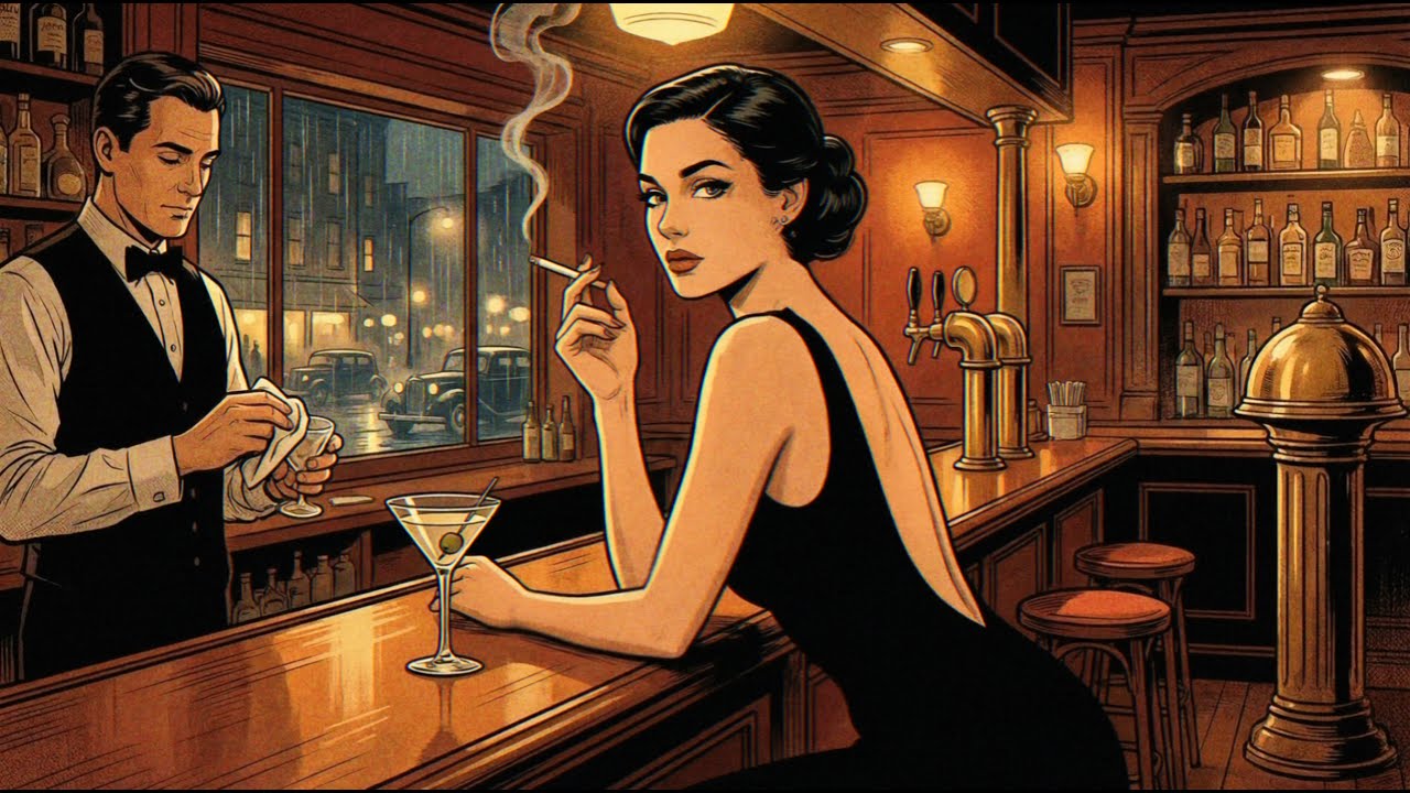 Rainy Night at the Bar – 1940s Jazz Noir