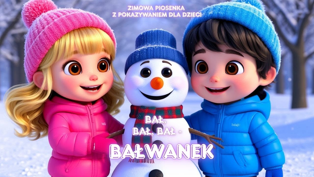 Bał, bał, bał - Bałwanek ❄️⛄ Zimowa piosenka z pokazywaniem dla dzieci