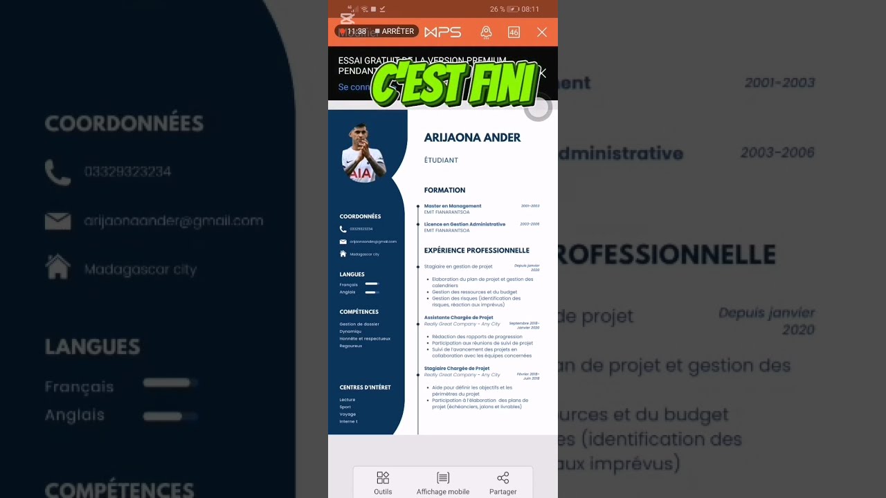 Comment cr&eacute;er un CV professionnel gratuit en moins de 10 Minute