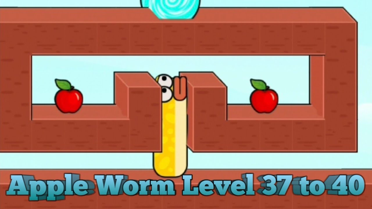 Apple Worm Game | Apple Worm Logic Game | Worm Apple | Logic and Puzzle Moves | Game Level 37 to 40