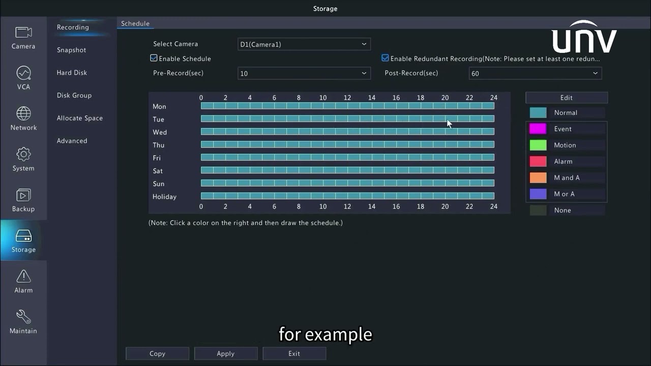【How to】NVR 9.1, Recording & Snapshot Schedule