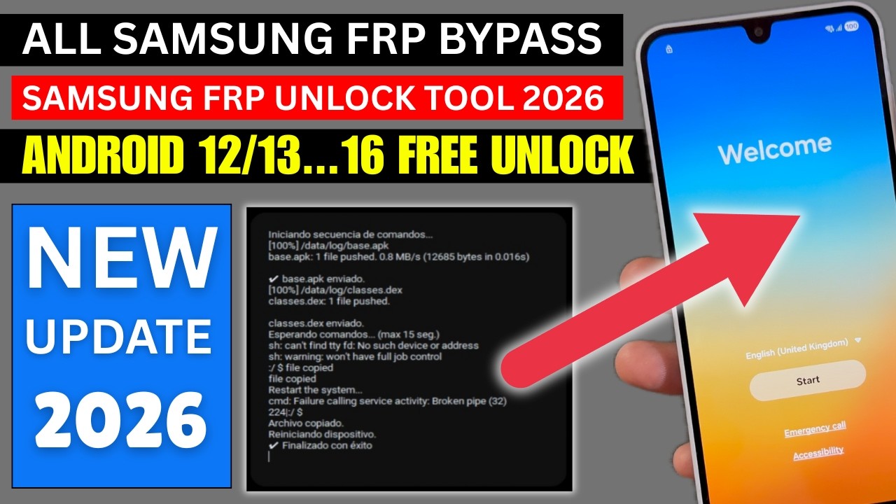 All Samsung FRP Bypass Unlock Tool Latest 2026 | Samsung FRP Bypass Free Method | One Click FRP Tool