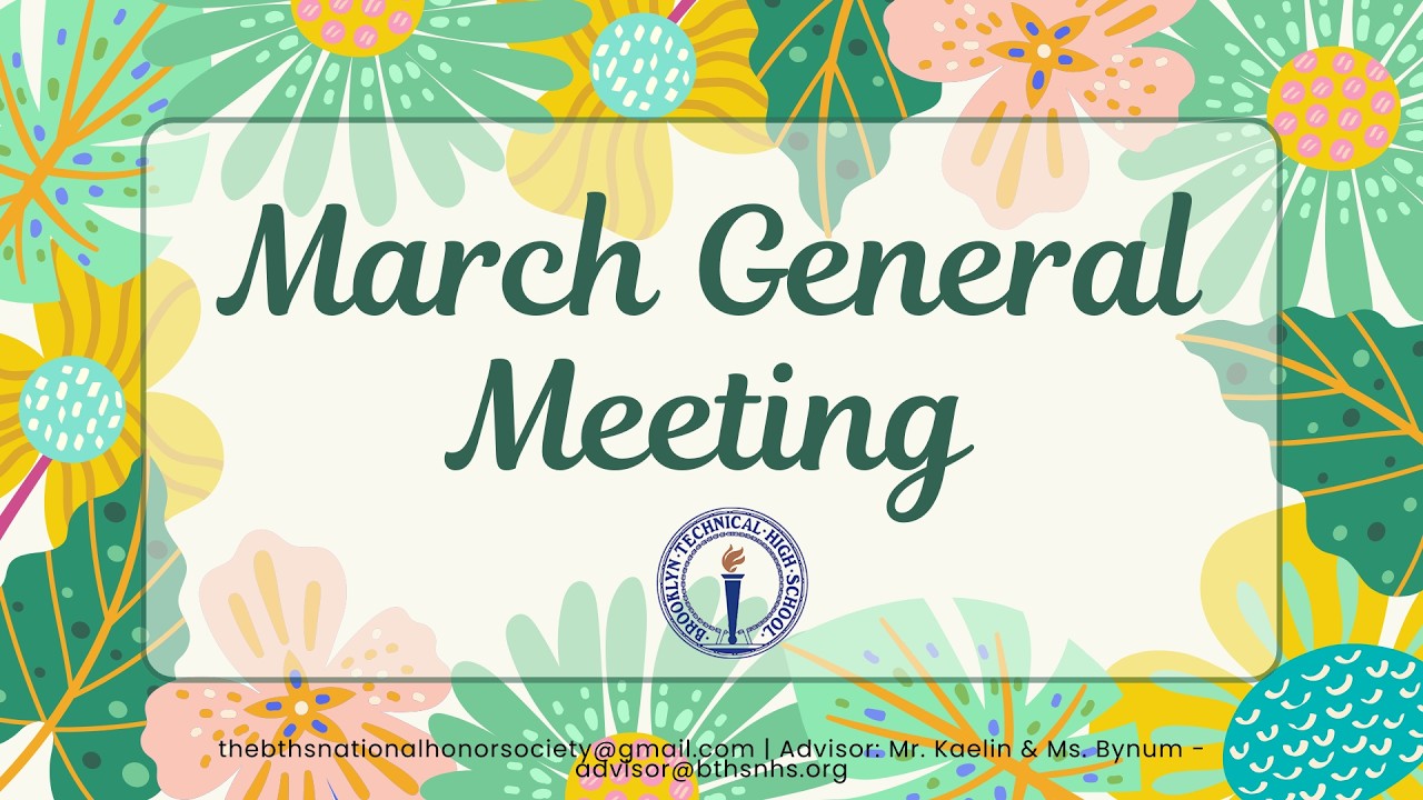NHS 2025-2026 | March General Meeting