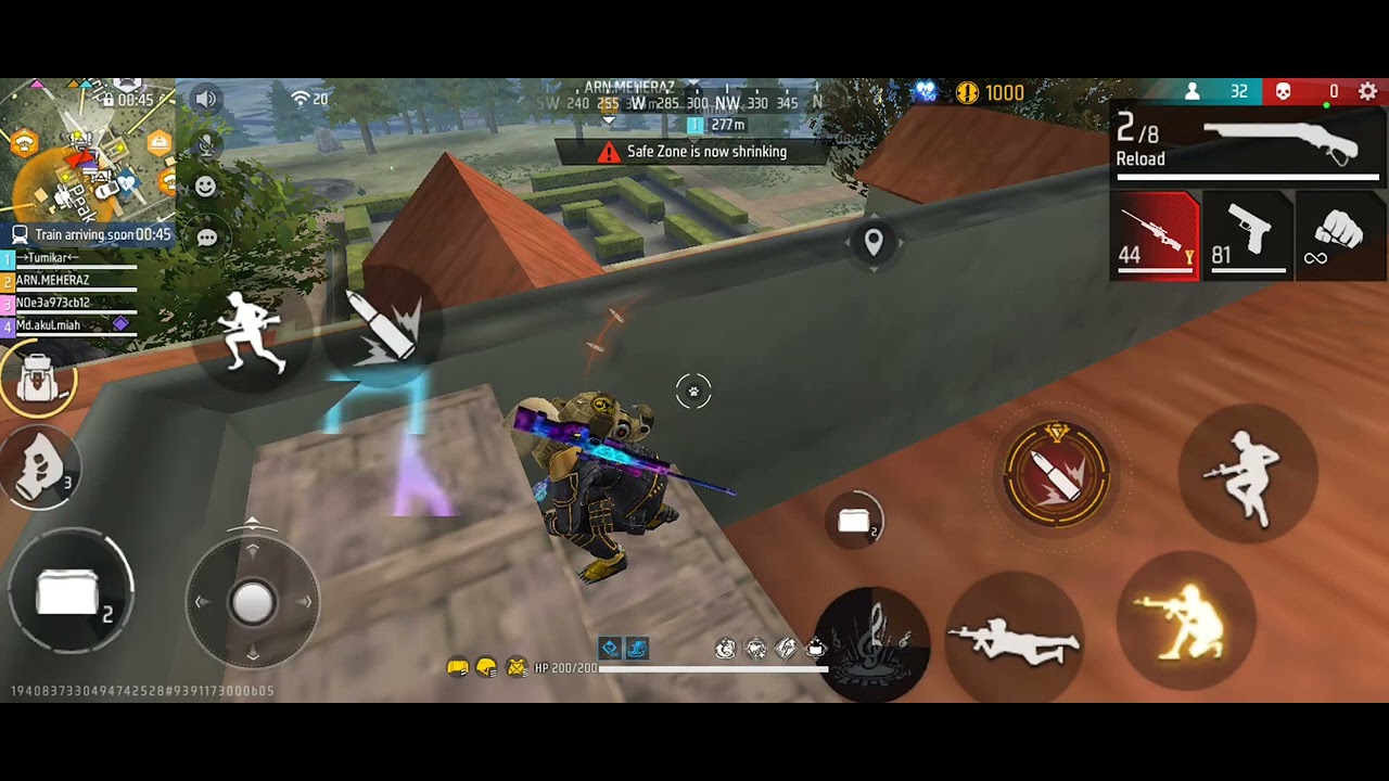 Free fire squad BR ranked Bermuda 2kill action gameplay