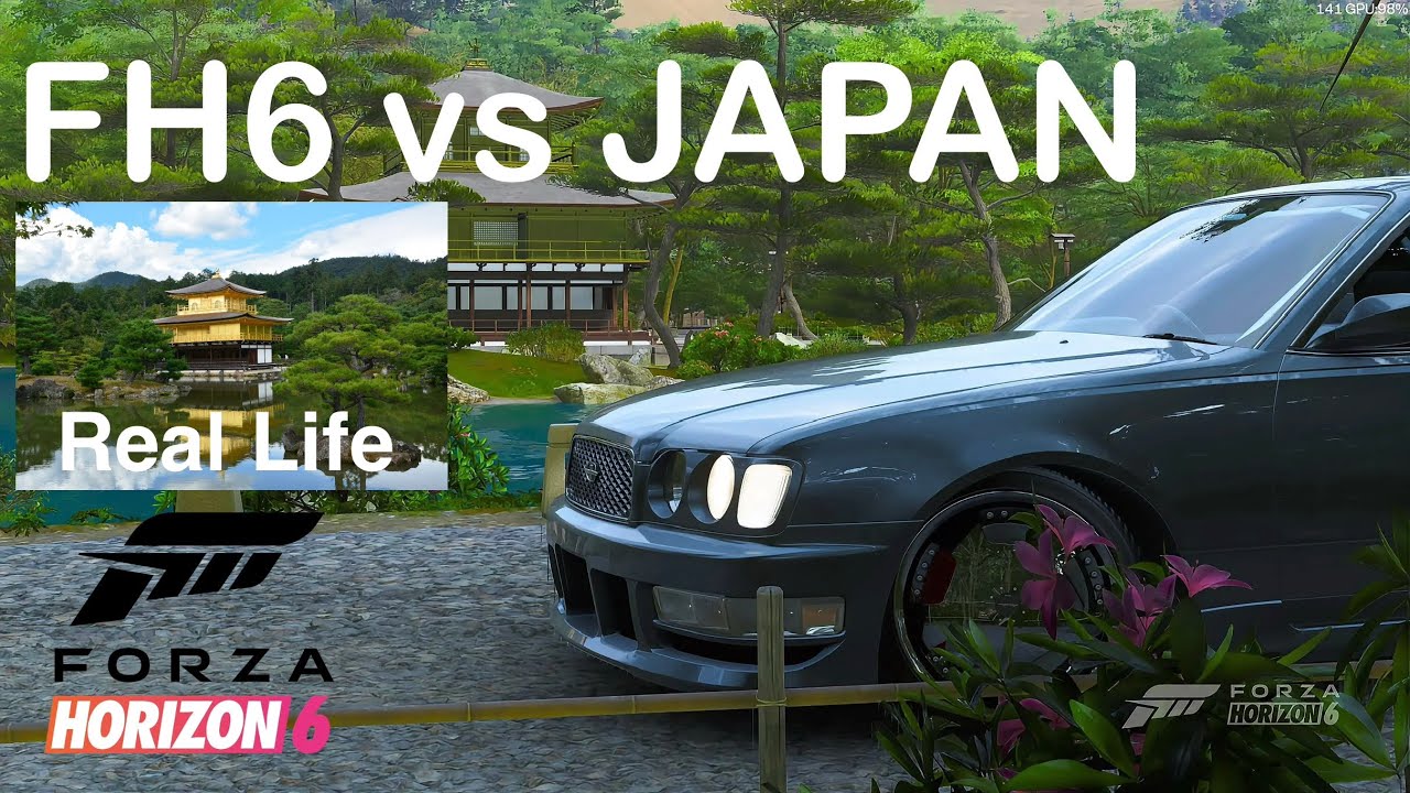 FH6 Japan Map vs Real Life