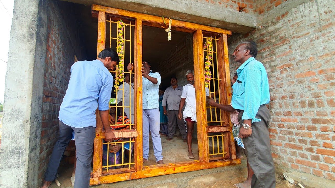 Techniques of Wood Door Frame Fitting_Window Door frame  installation with Perfectly on Entrance