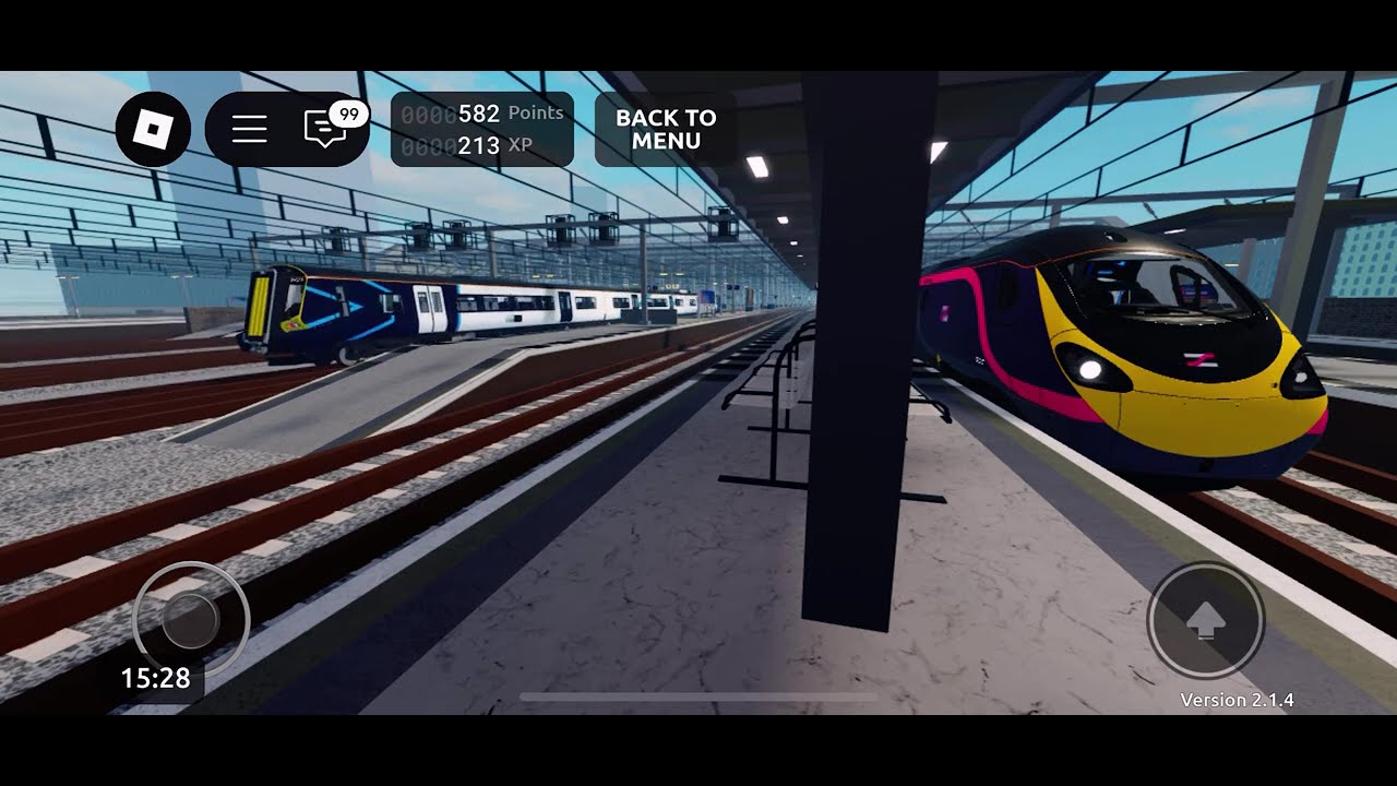 Trains at Stepford East and Stepford Central