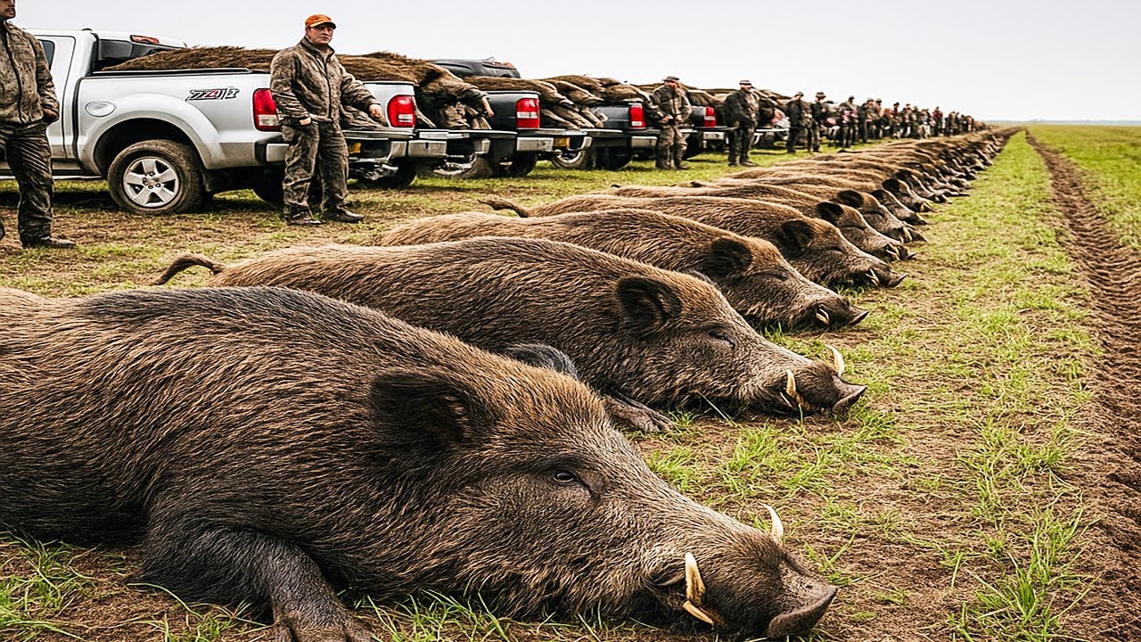Keine Flucht! Spektakul&auml;re Wiesenjagd &ndash; J&auml;ger bek&auml;mpfen die Wildschwein-Invasion