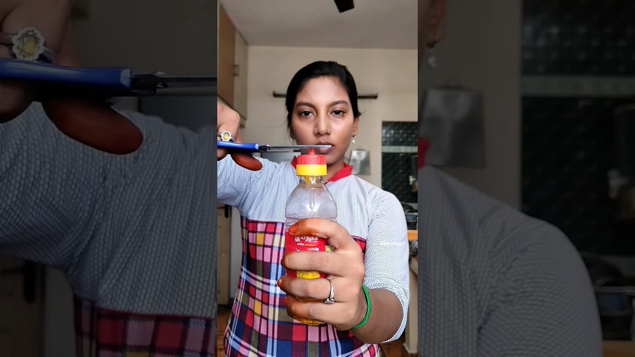 Trying oil Bottle dispenser Test - Does it work?🧐✅ #kitchenhacks #thecookgirl #hacks #bottlehacks
