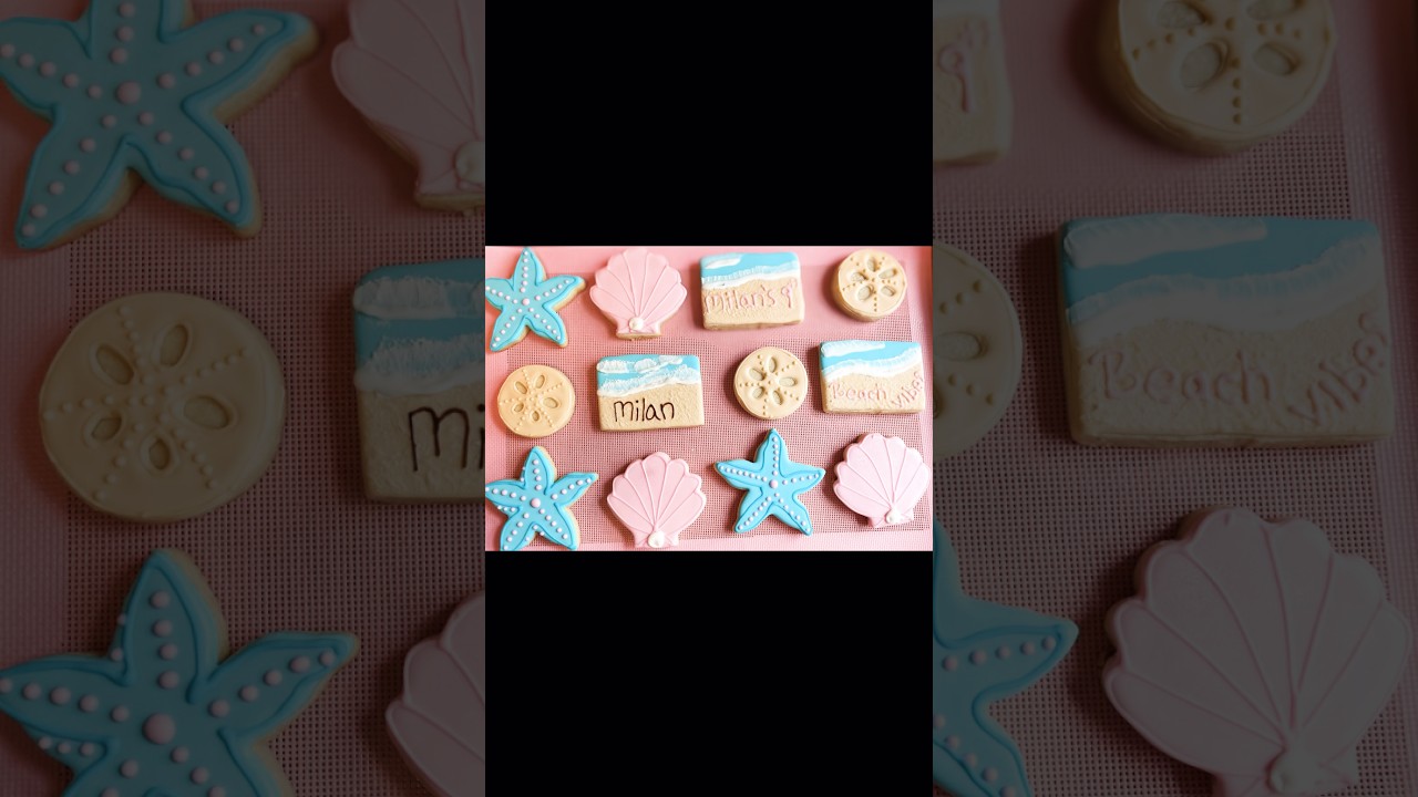 How to make an ocean cookie #beachcookies #royalicingcookies #royalicing #royalicingtips #oceancooki