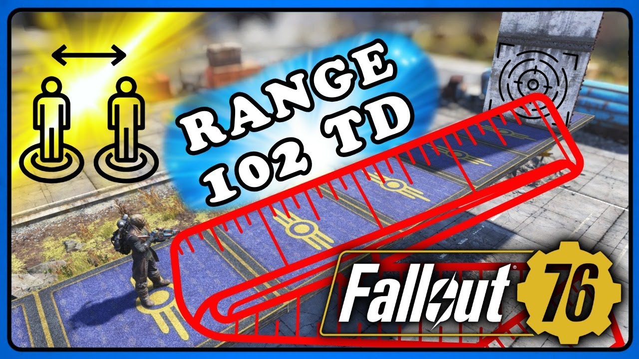 Fallout 76: Weapon Range Guide, 90% Damage Loss Point, Close Enemy, Far Enemy, Range Units.