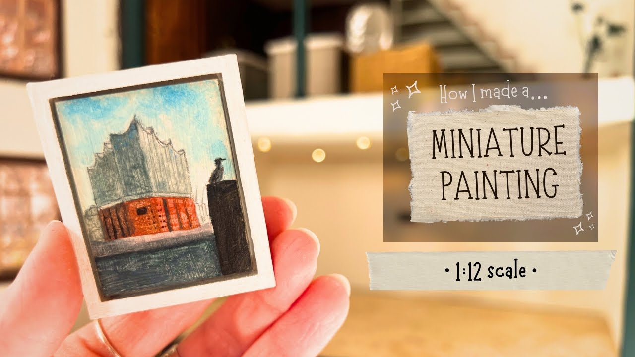 Рисование миниатюры в масштабе 1:12 🎨 | Эльбская филармония Гамбурга | Уютное творчество для куко...