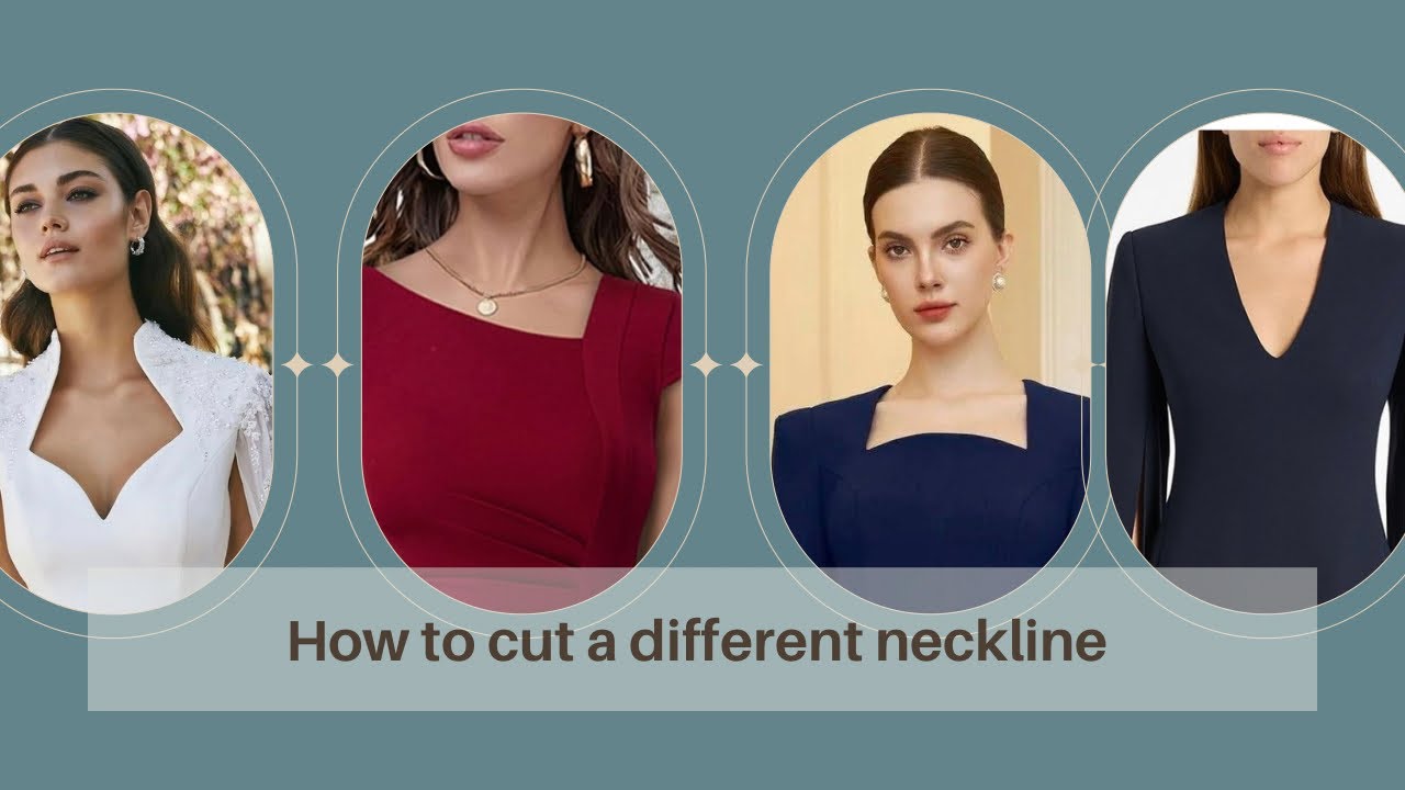 How to draft and cut different Necklines #patterndrafting  #sewing #fashiondesign 