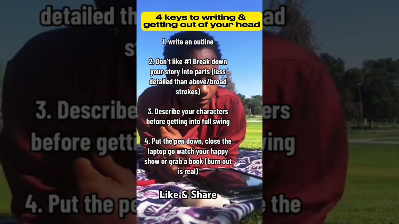 4 Keys to Writing to get out of your head #howtowrite #writingtips #howtowriteastory #wriiting