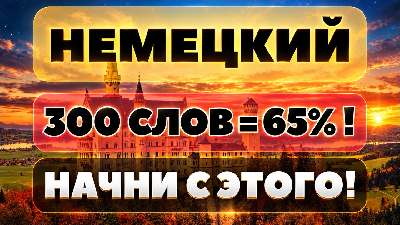 НЕМЕЦКИЙ ЯЗЫК ЗА 1 СЕКУНДУ: 300 СЛОВ ДЛЯ НАЧИНАЮЩИХ (ПЕРЕВЕДИ МНЕ!)