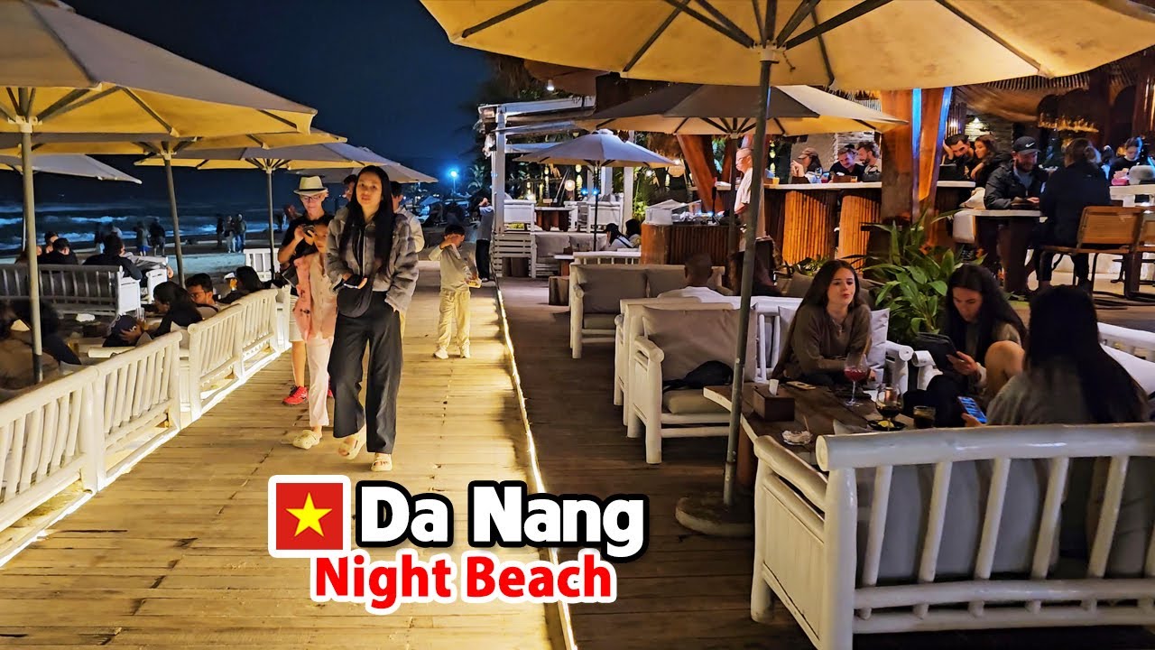 DA NANG VIETNAM Night at My Khe Beach - Chilling Relaxing Vibes Travel Moments in Real Lilfe