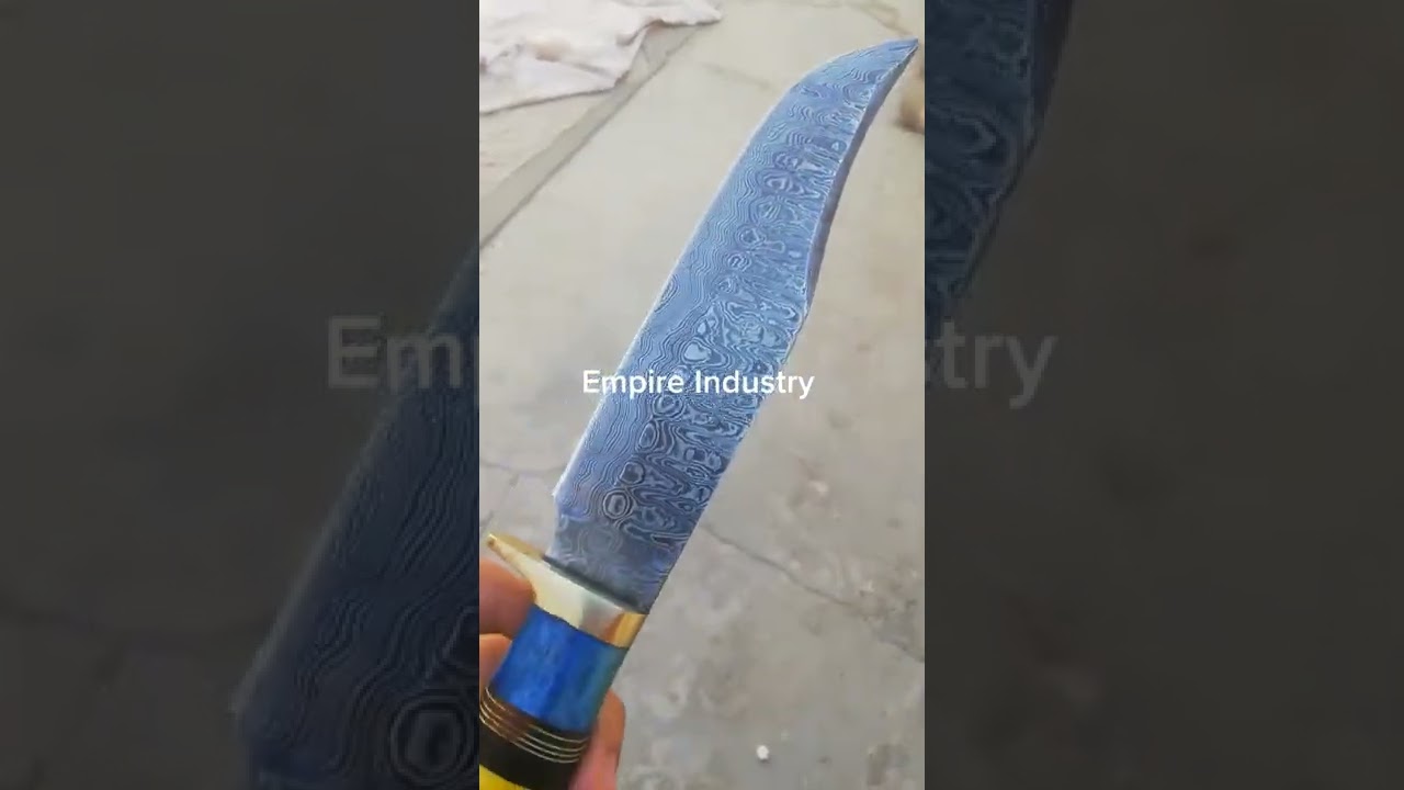 Handmade Damascus Steel Bowie Knife For Sale | Link In Comments