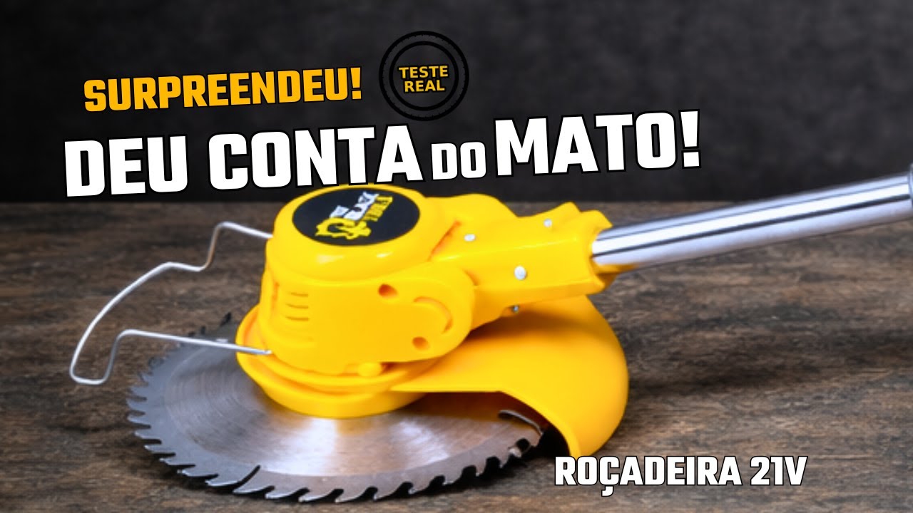 Roçadeira a Bateria 21V Black Tools: SURPREENDEU no MATO! (grama alta + arbusto)