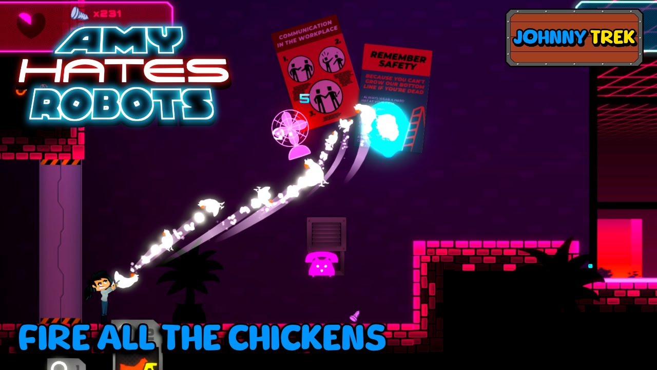 Firing A Semi Infinite Heat Seeking Chicken Machine Gun | Amy Hates Robots Demo