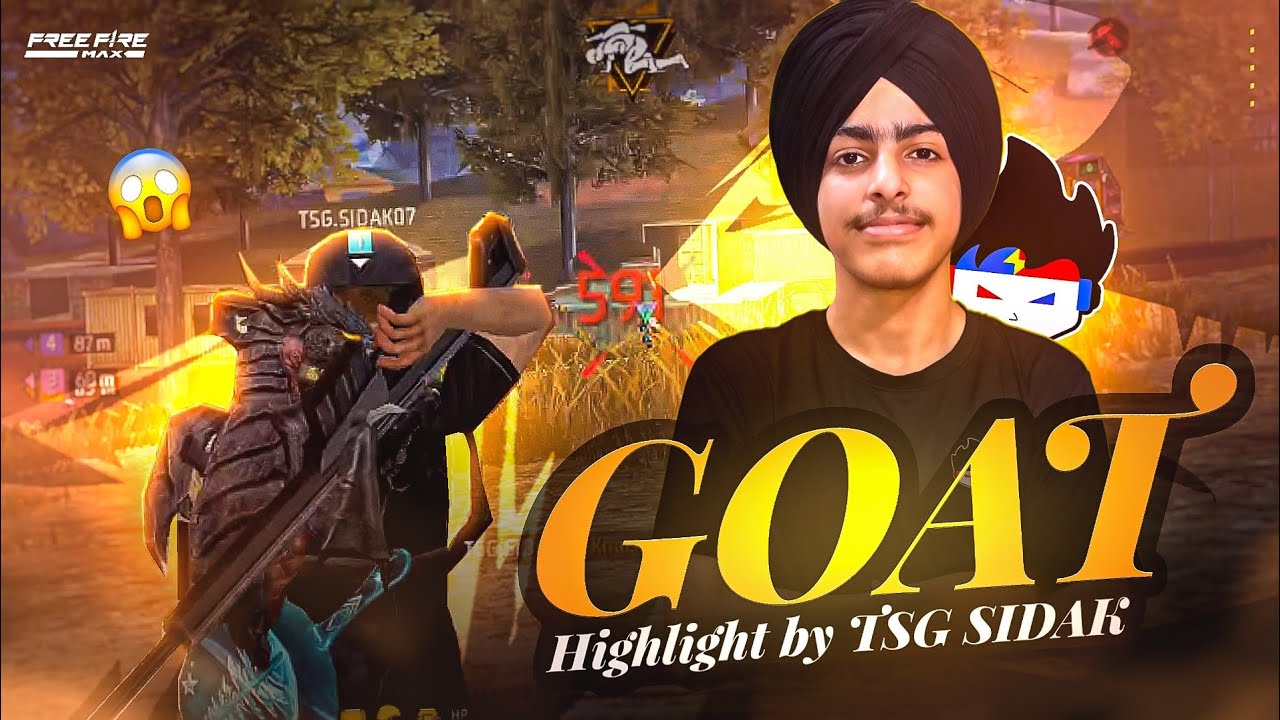 Free Fire Max 🇮🇳: Best Sniper Tournament Highlights 🔥- Still The Goat ? TsgSidak 🐐