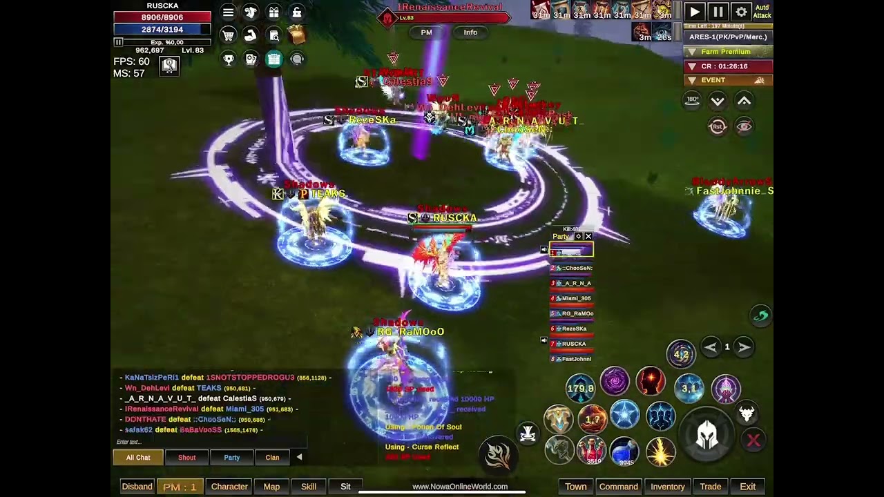 RUSKCA Shadows Clan PK - 57_ALAY, WooN, STANDART CLANLARI ES BAYLAR
