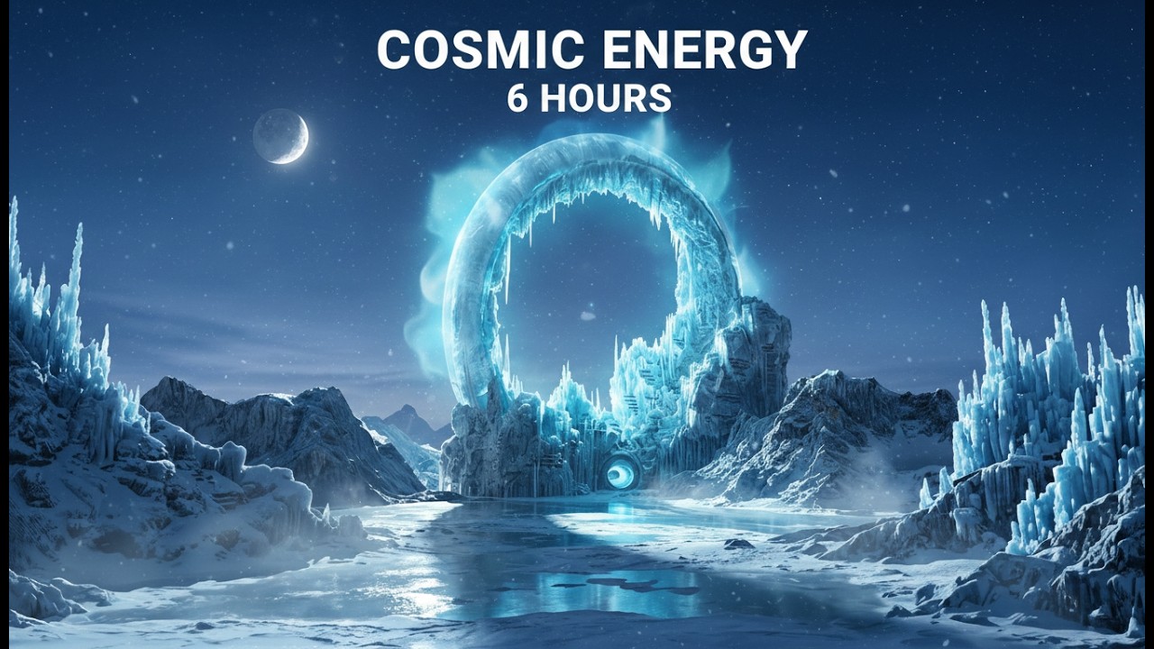 Frozen Gateway ❄️ 6 Hours of Deep Space Ambient Music | Icy Cosmic Portal for Focus & Sleep