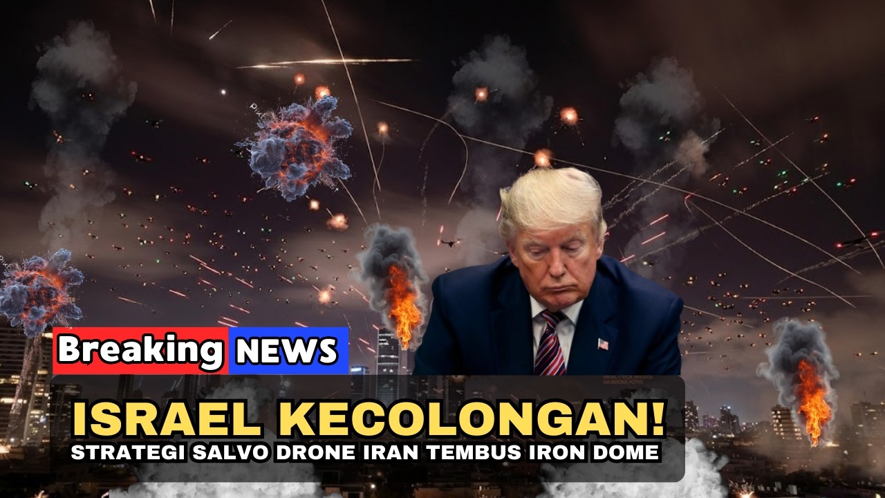 🔴 BARU SAJA! STRATEGI SALVO DRONE IRAN TEMBUS IRON DOME, KOTA KOTA ISRAEL & PANGKALAN AS HANGUS