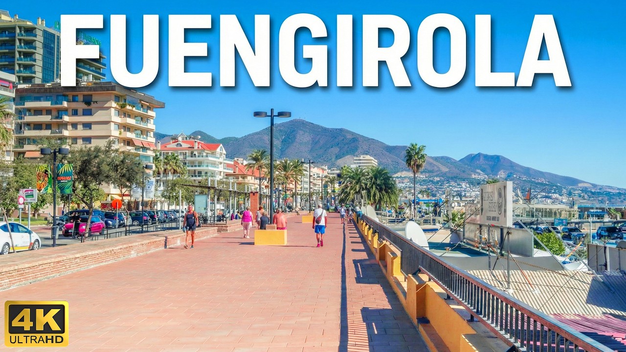 FUENGIROLA 🇪🇸 A Sunny Stroll on Spain’s Longest Promenade | 4K Walking Tour