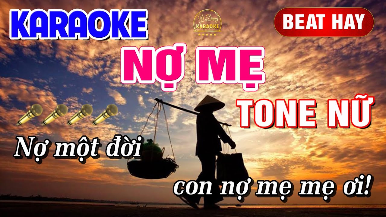 Nợ Mẹ (Khang Lê) Karaoke Tone Nữ | Beat Hay Dễ Hát - Y Dung Karaoke Nhạc Sống Mới Nhất