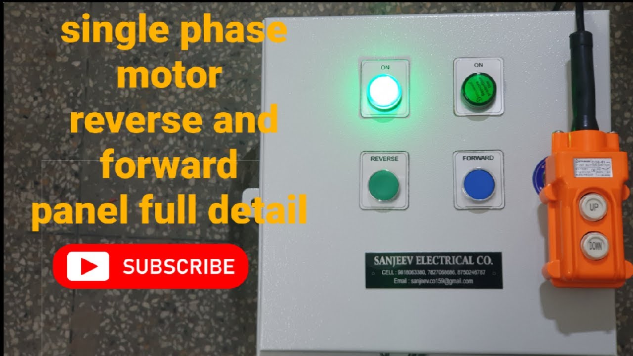 Single phase motor reverse and forward panel/ how to make single phase motor reverse and forward