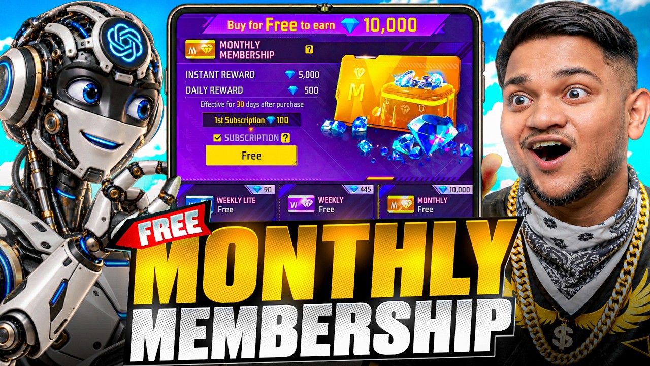 AI GAVE ME FREE MONTHLY MEMBERSHIP😯 | Free Fire Unlimited Diamond Trick | Free Diamond Hack