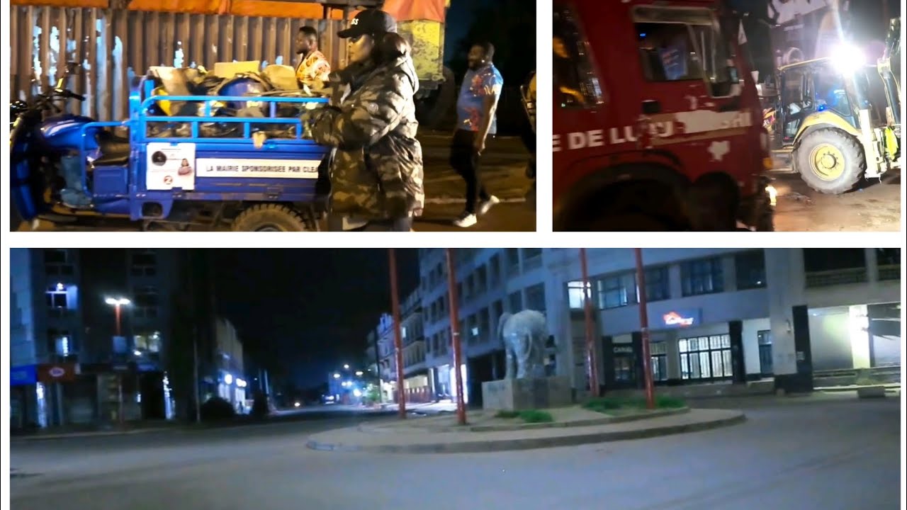 LUBUMBASHI : NETTOYAGE NOCTURNE DE LA VILLE PAR LE MAIRE JOYCE TUNDA. (Presse Mairie)