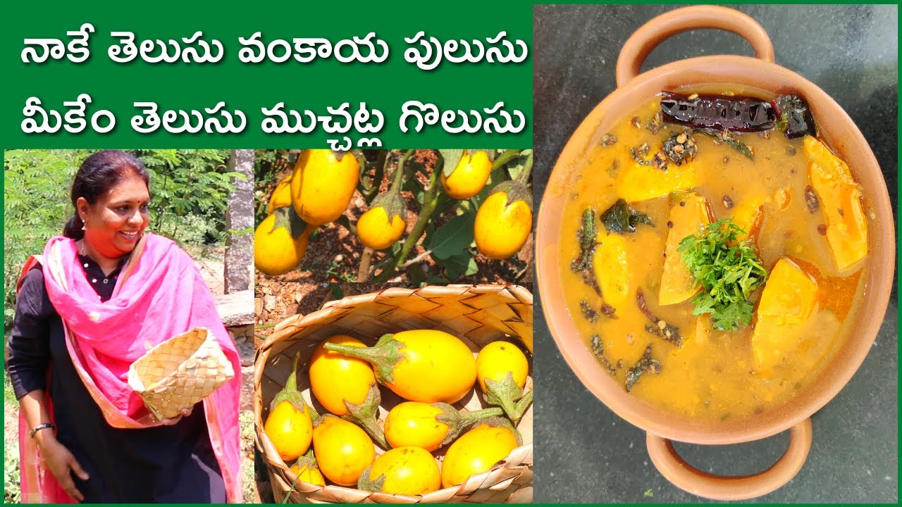 పండు వంకాయ పులుసు/Village food/ Village cooking/India traditional recipe/ Brinjal /vankaya pulusu